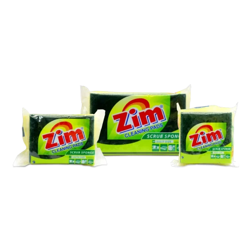 ZIM SCOURING PAD WITH SPONGE