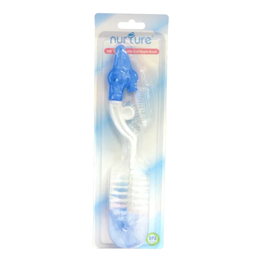 nurture 360 rotary bottle and nipple brush blue