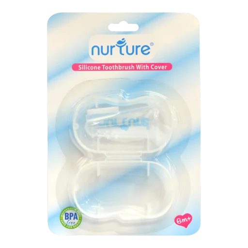 nurture silicone toothbrush with cover