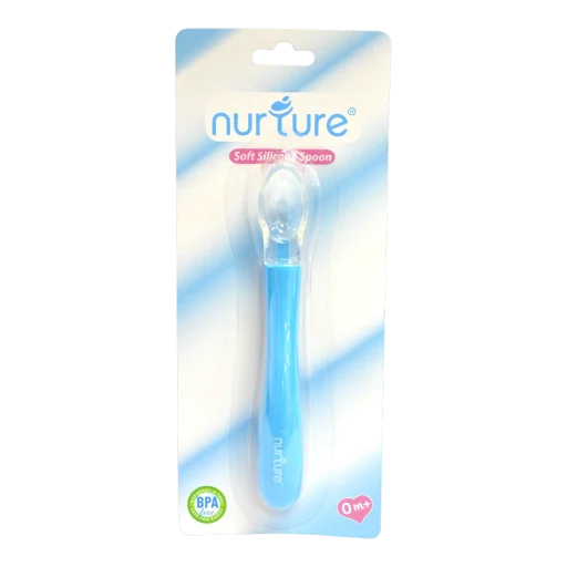 nurture soft silicone spoon blue