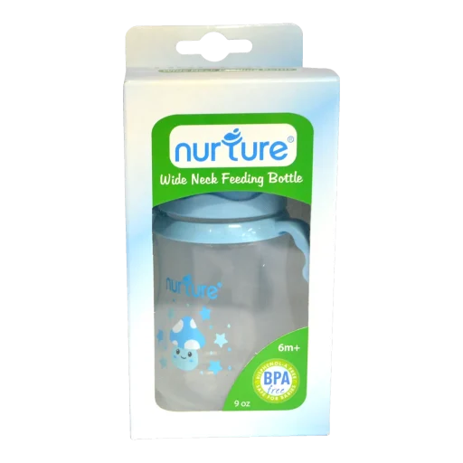 nurture wideneck bottle 9oz blue